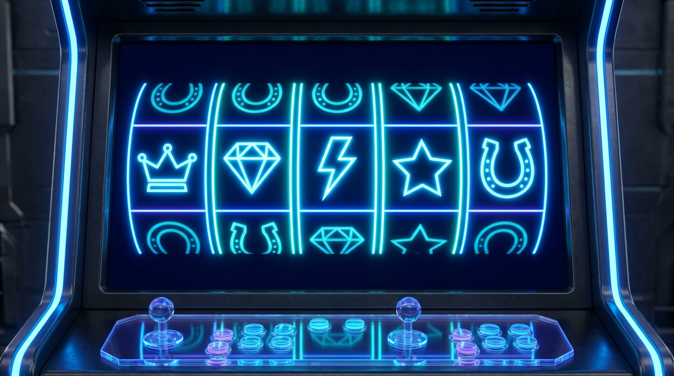 Crown Reels — preview of the virtual arcade game with 5 glowing reels